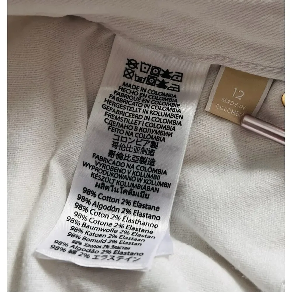 Michael Kors white Pants Cotton With Elastane Size 12 Resort Summer Classic